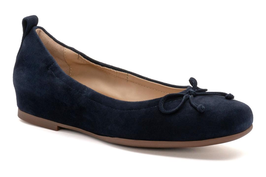 Cadence Bow Navy Suede | Women ABEO Footwear Dress