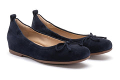 Cadence Bow Navy Suede | Women ABEO Footwear Dress