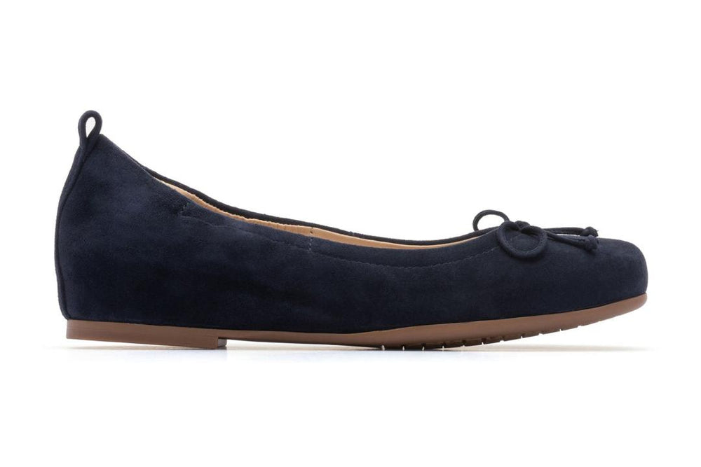 Cadence Bow Navy Suede | Women ABEO Footwear Dress