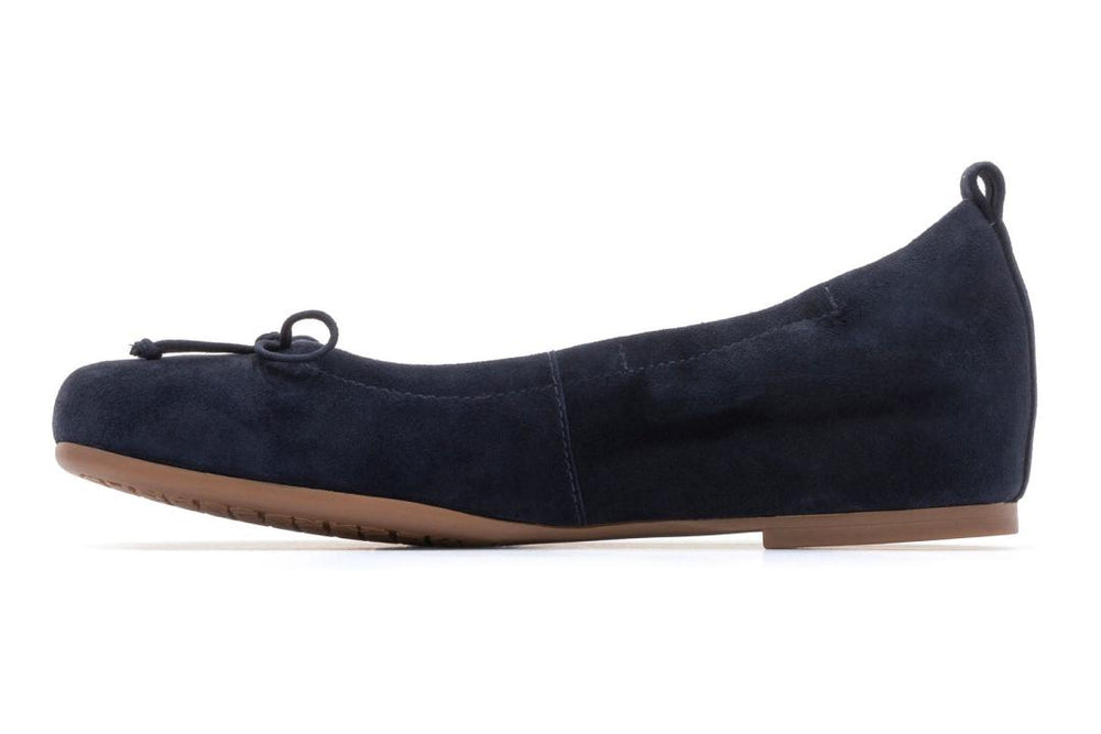 Cadence Bow Navy Suede | Women ABEO Footwear Dress