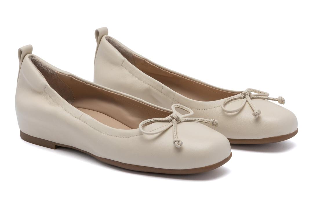 Cadence Bow Off White Leather | Women ABEO Footwear Dress