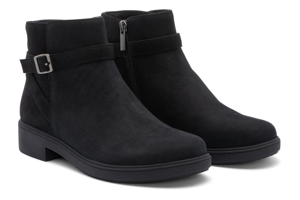 Compass Buckle Black Nubuck | Women ABEO Footwear Boots