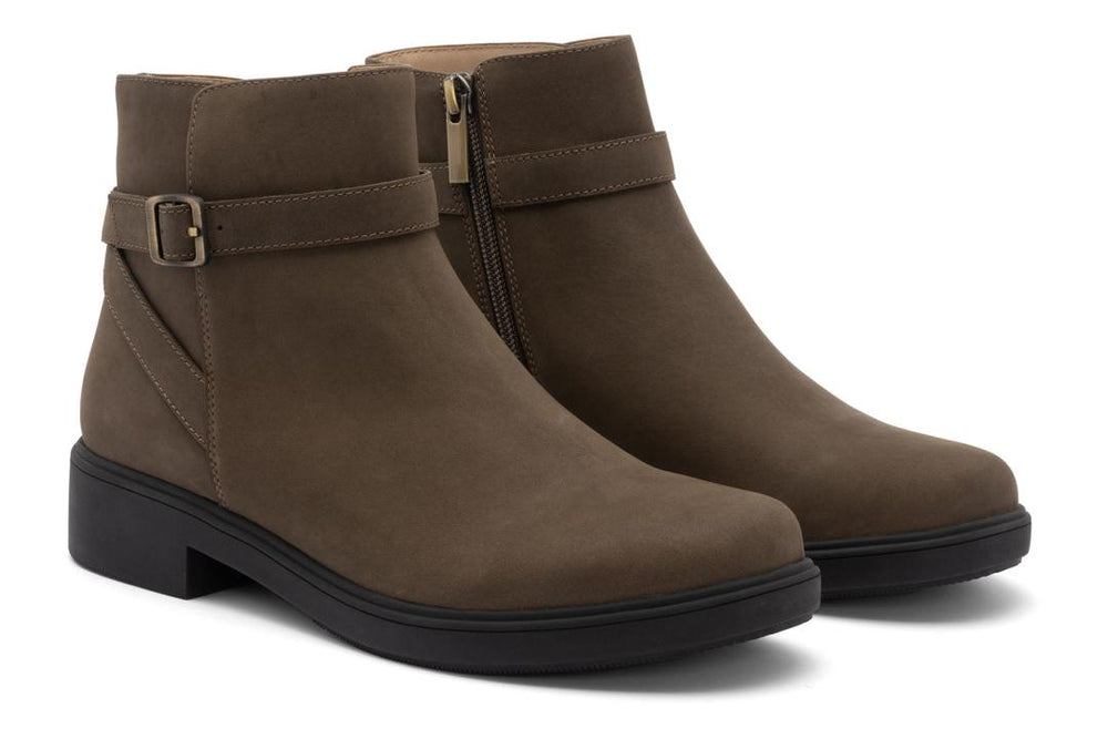 Compass Buckle Olive Nubuck | Women ABEO Footwear Boots