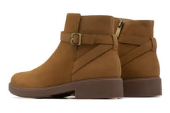 Compass Buckle Tan Nubuck | Women ABEO Footwear Boots