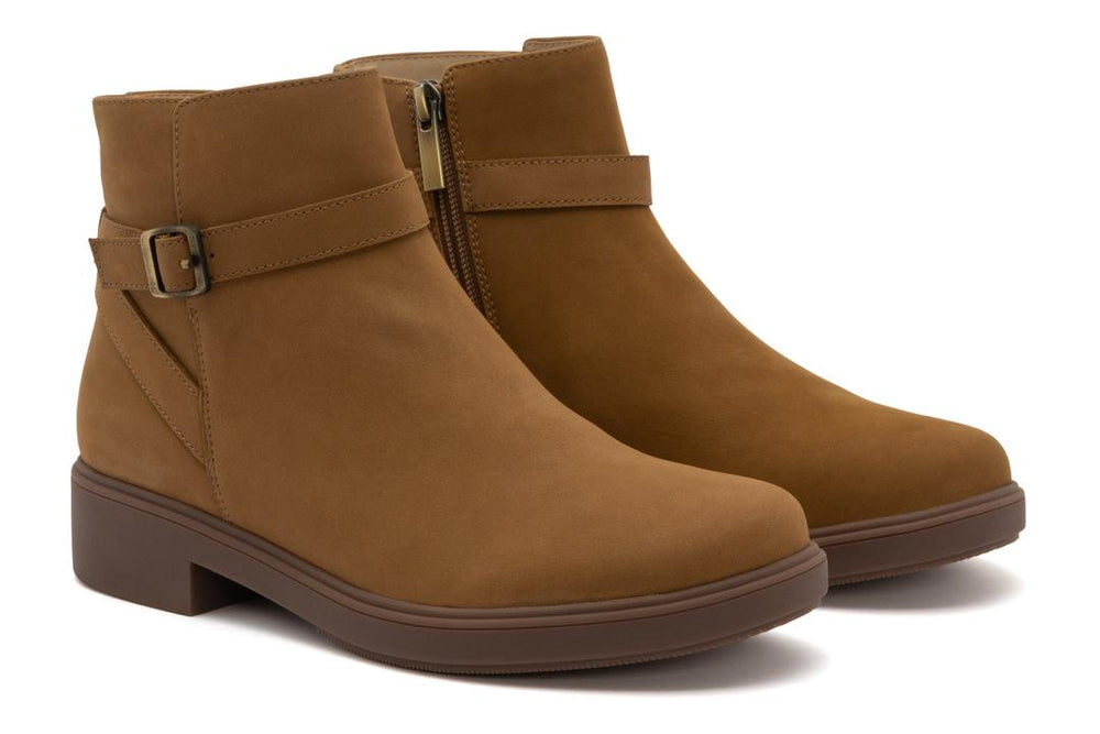 Compass Buckle Tan Nubuck | Women ABEO Footwear Boots