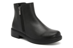 Compass Zip Black Leather | Women ABEO Footwear Boots