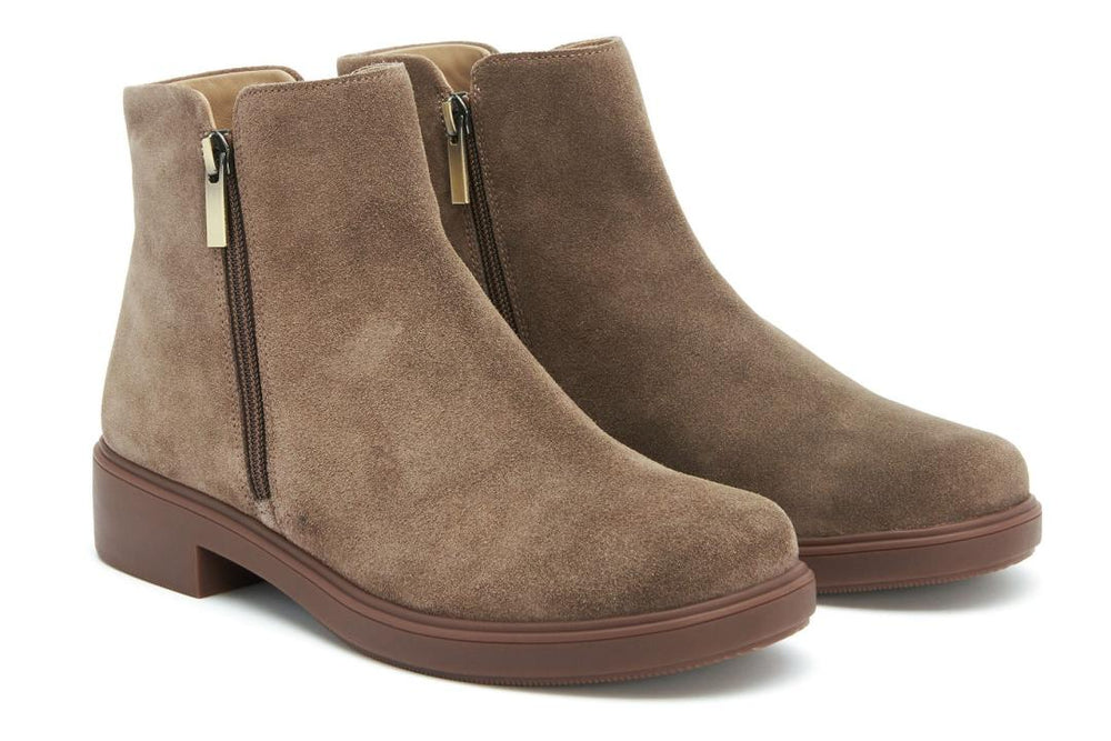 Compass Zip Dark Taupe | Women ABEO Footwear Boots