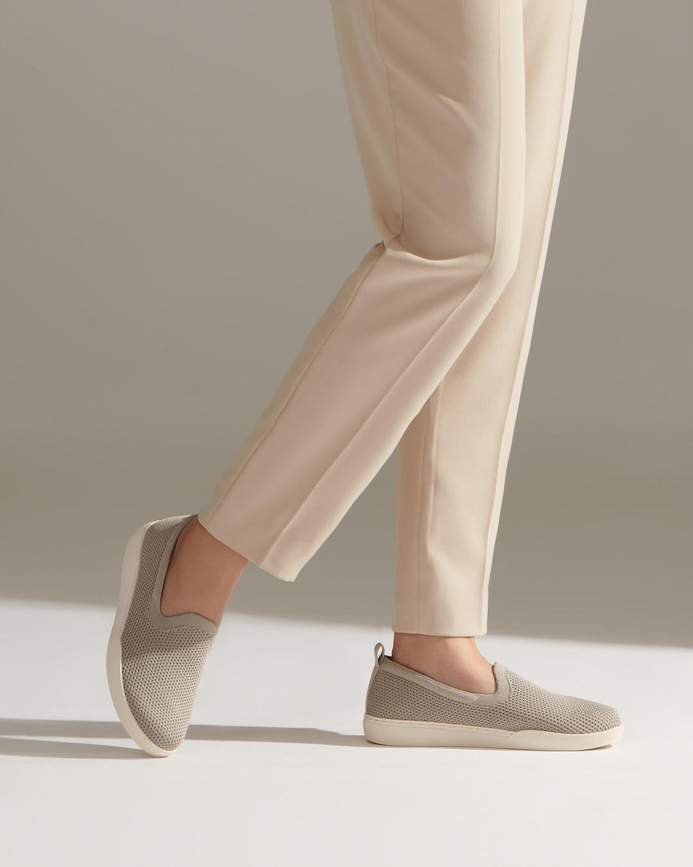 Encore Knit Slip On Taupe | Women ABEO Footwear Sneakers