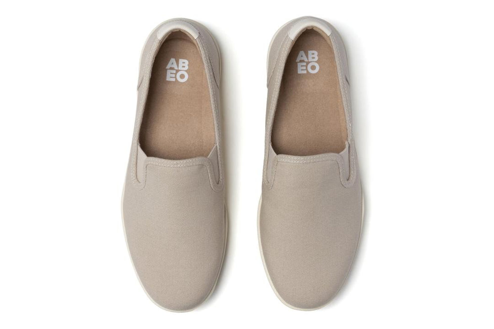 Encore Slip On Beige Canvas | Women ABEO Footwear Sneakers
