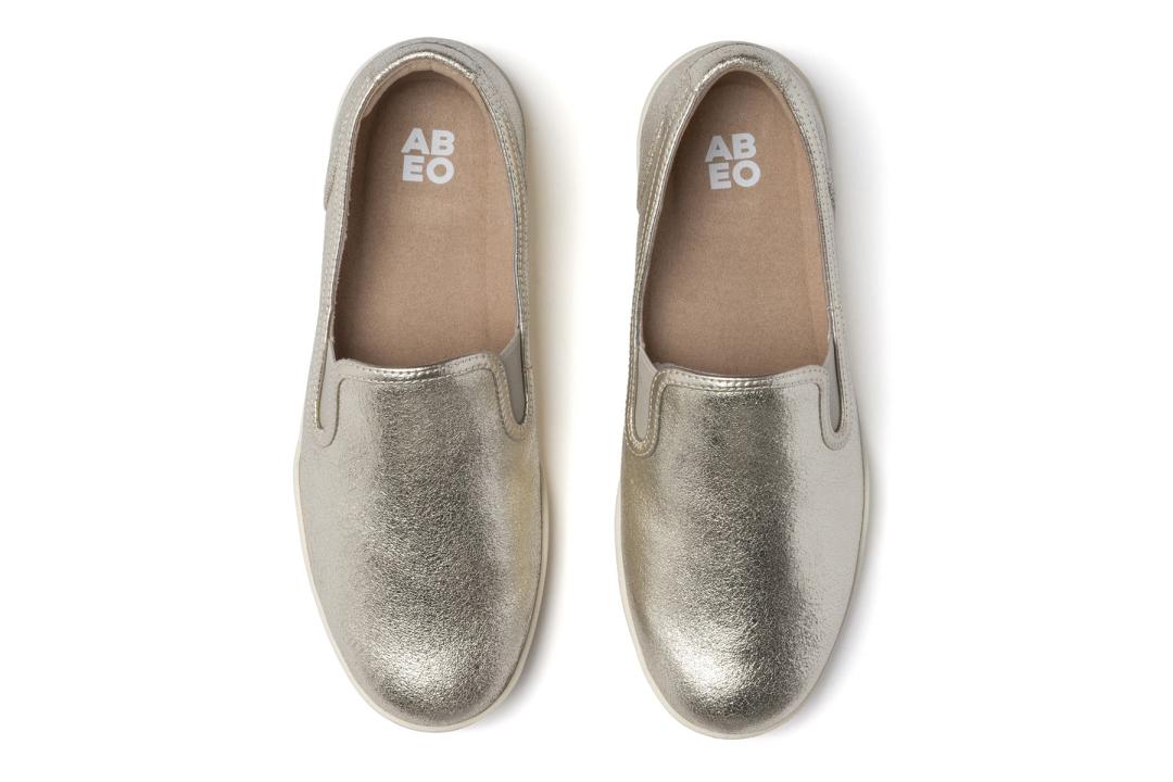 Encore Slip On Gold Leather | Women ABEO Footwear Sneakers