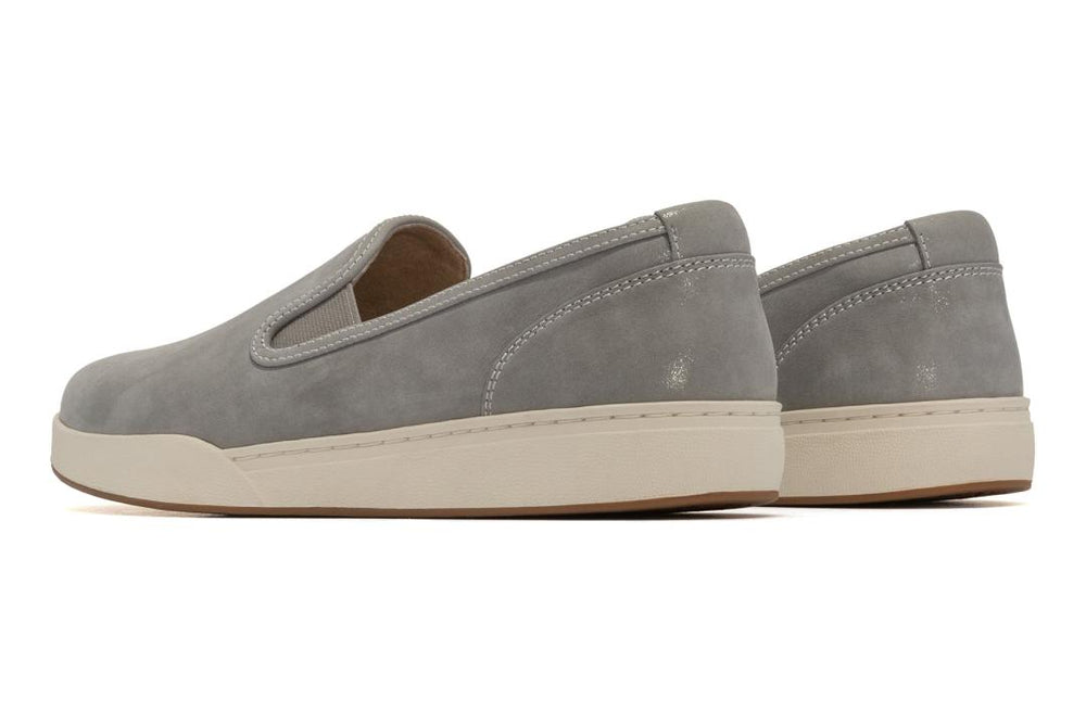Encore Slip On Grey Metallic Leather | Women ABEO Footwear Sneakers