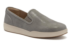Encore Slip On Grey Metallic Leather | Women ABEO Footwear Sneakers