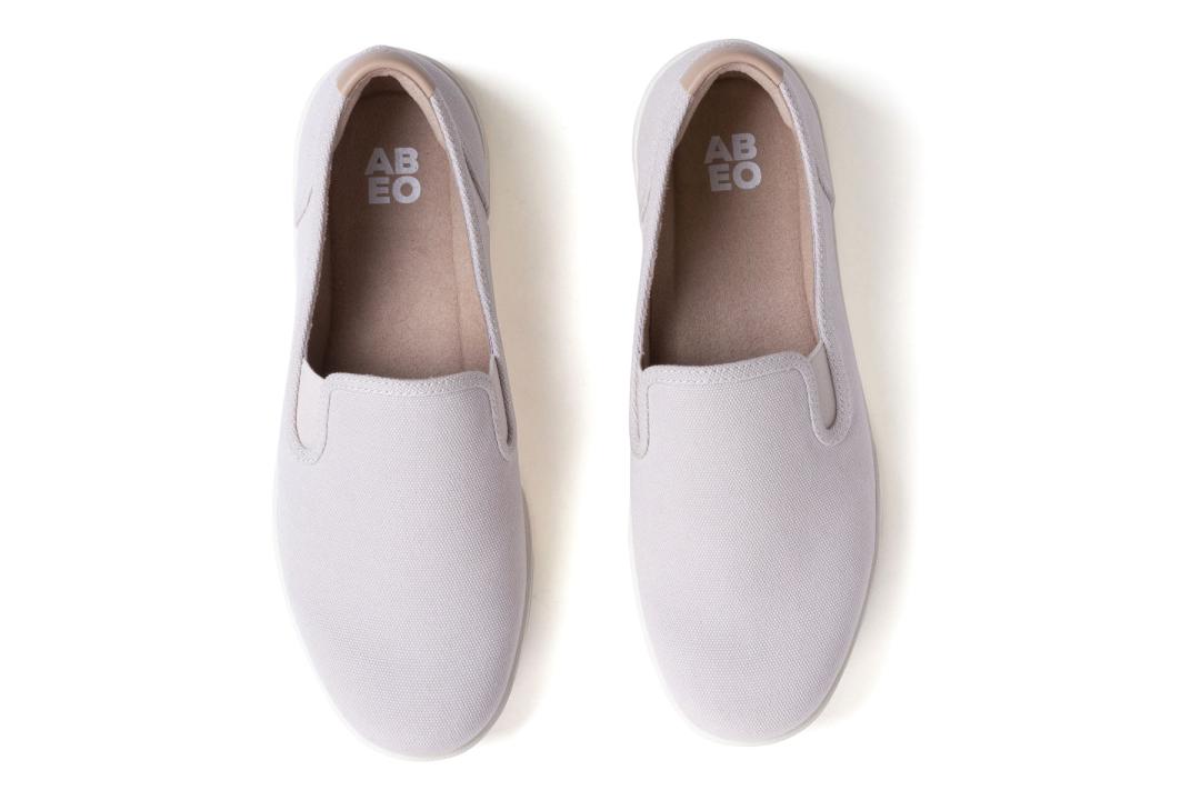 Encore Slip On Taupe Khaki Canvas | Women ABEO Footwear Sneakers