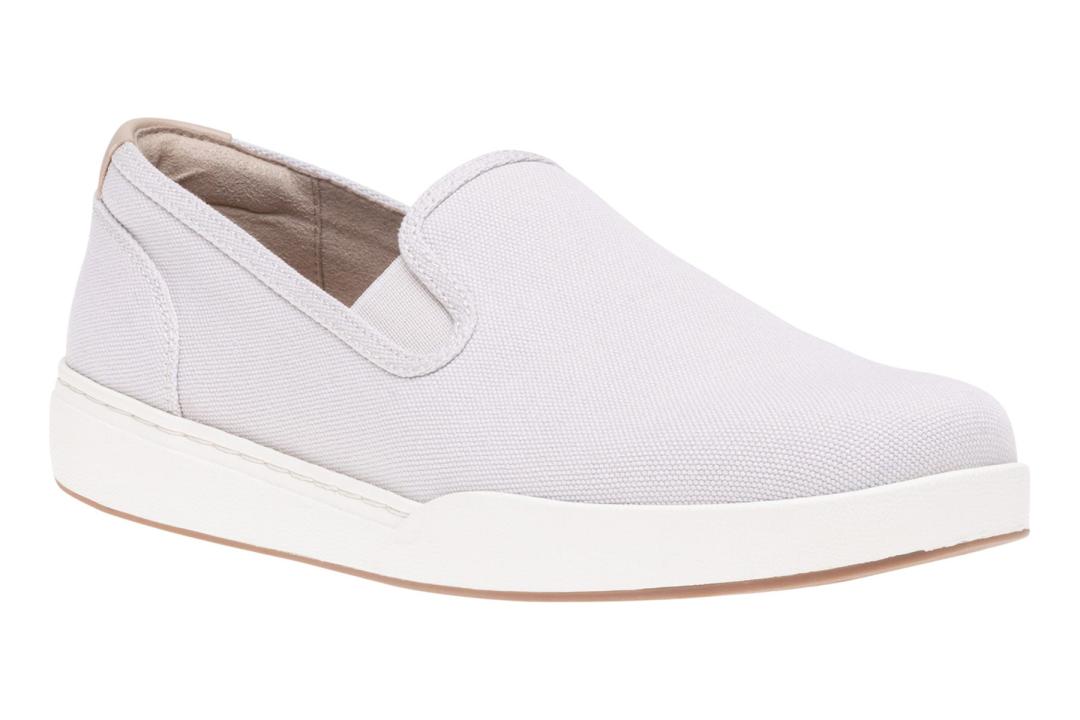 Encore Slip On Taupe Khaki Canvas | Women ABEO Footwear Sneakers