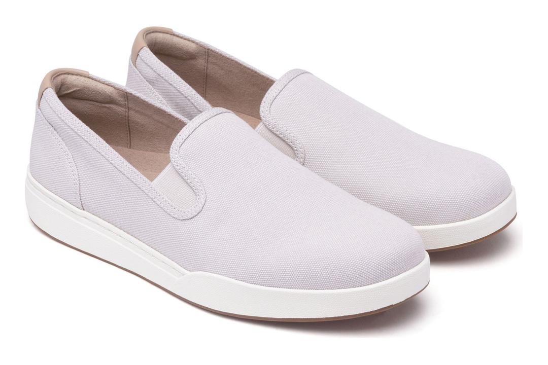 Encore Slip On Taupe Khaki Canvas | Women ABEO Footwear Sneakers