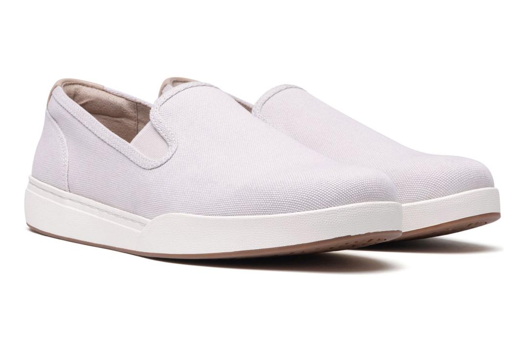 Encore Slip On Taupe Khaki Canvas | Women ABEO Footwear Sneakers
