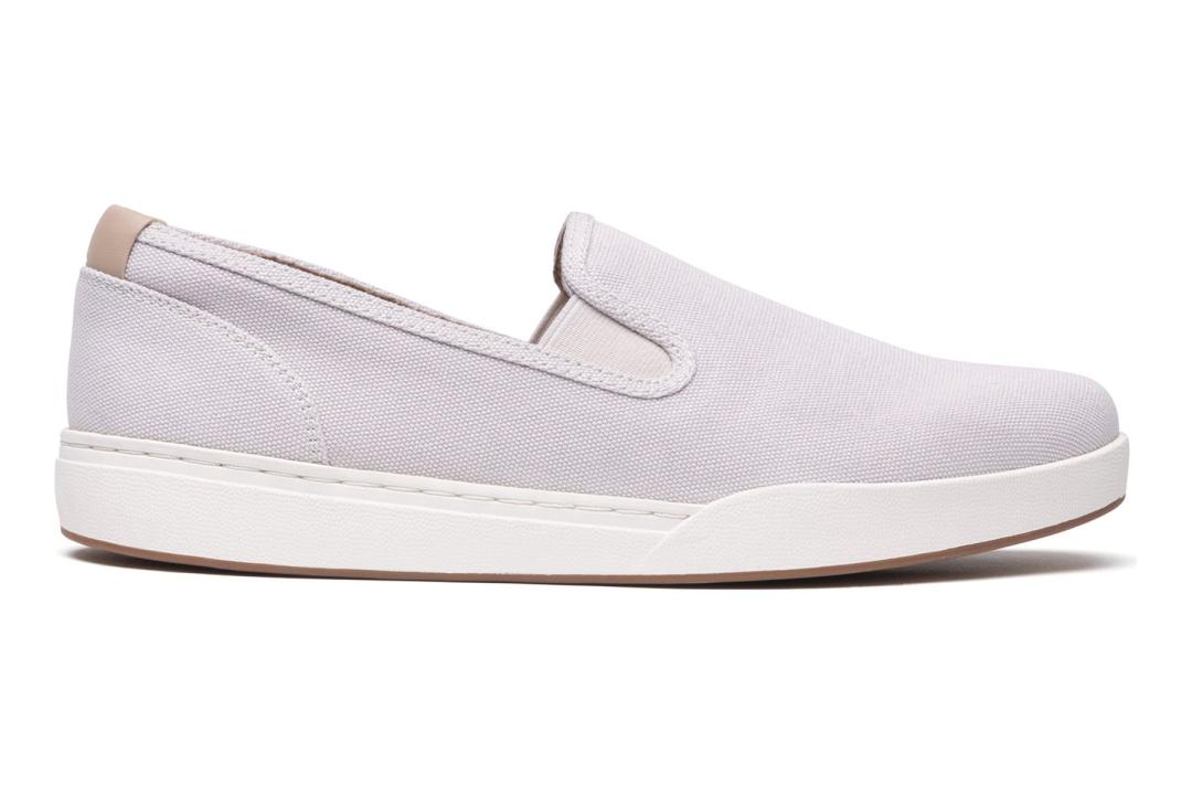 Encore Slip On Taupe Khaki Canvas | Women ABEO Footwear Sneakers