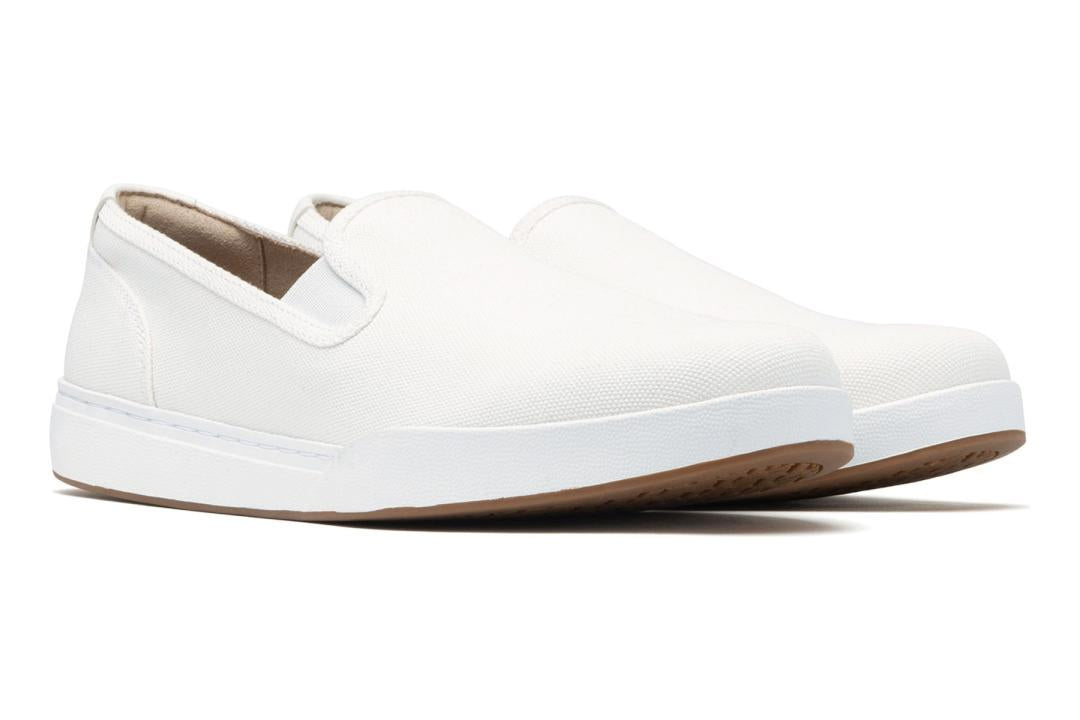 Encore Slip On White Canvas | Women ABEO Footwear Sneakers