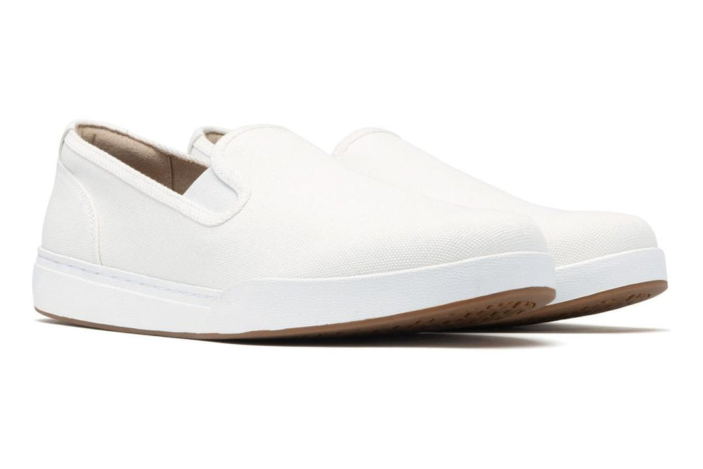 Encore Slip On White Canvas | Women ABEO Footwear Sneakers