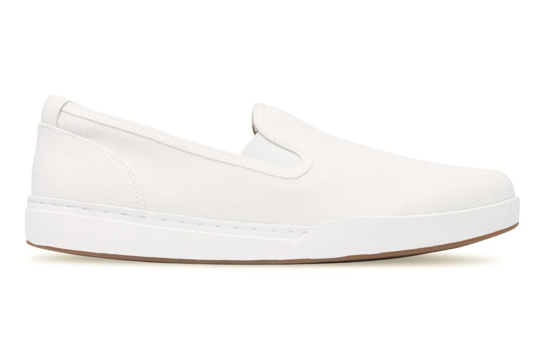 Encore Slip On White Canvas | Women ABEO Footwear Sneakers