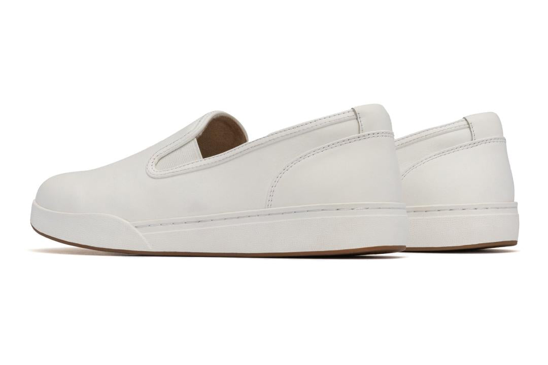 Encore Slip On White Leather | Women ABEO Footwear Sneakers