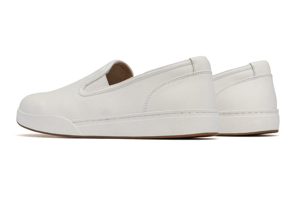 Encore Slip On White Leather | Women ABEO Footwear Sneakers