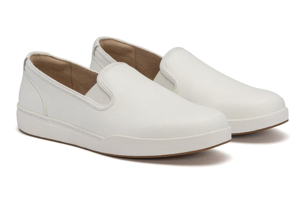 Encore Slip On White Leather | Women ABEO Footwear Sneakers
