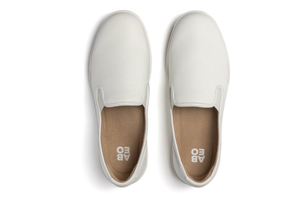 Encore Slip On White Leather | Women ABEO Footwear Sneakers