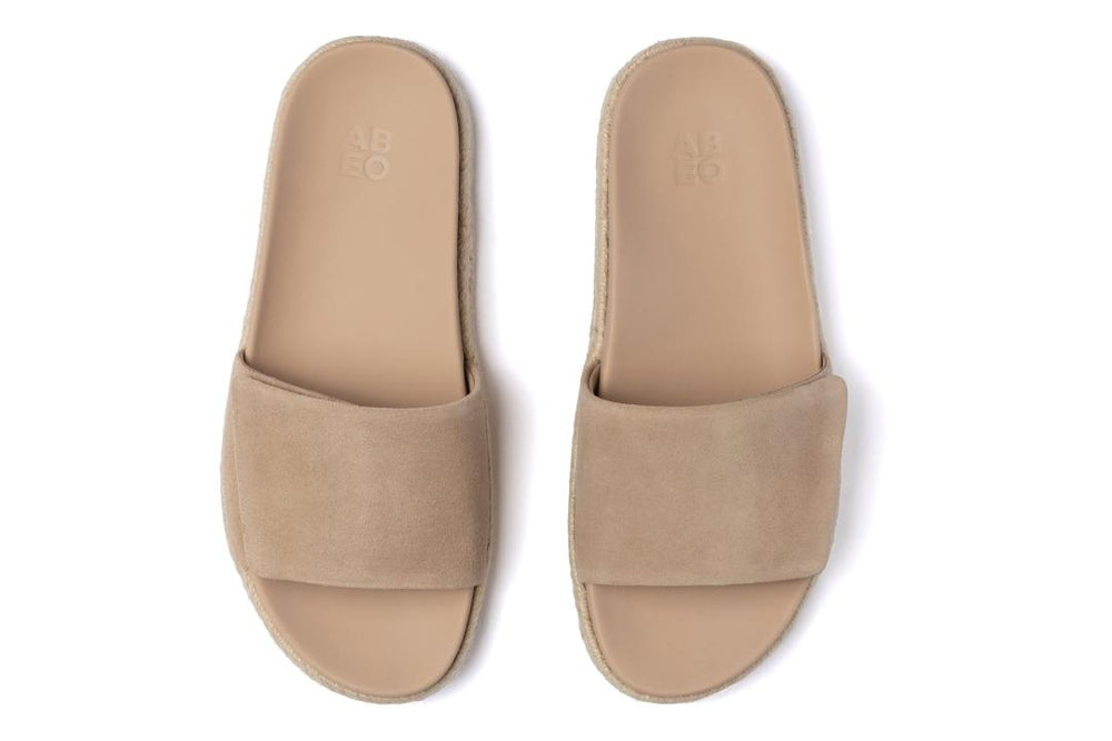 Isle Slide Cuban Sand Suede | Women ABEO Footwear Sandals