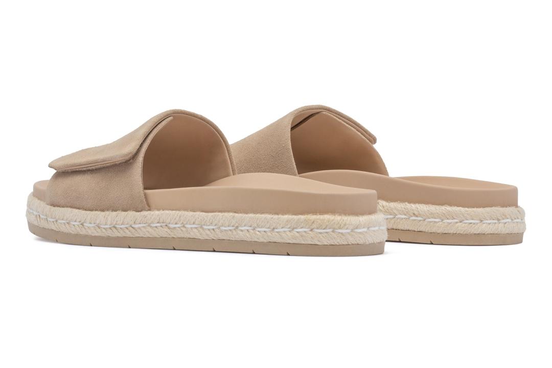 Isle Slide Cuban Sand Suede | Women ABEO Footwear Sandals