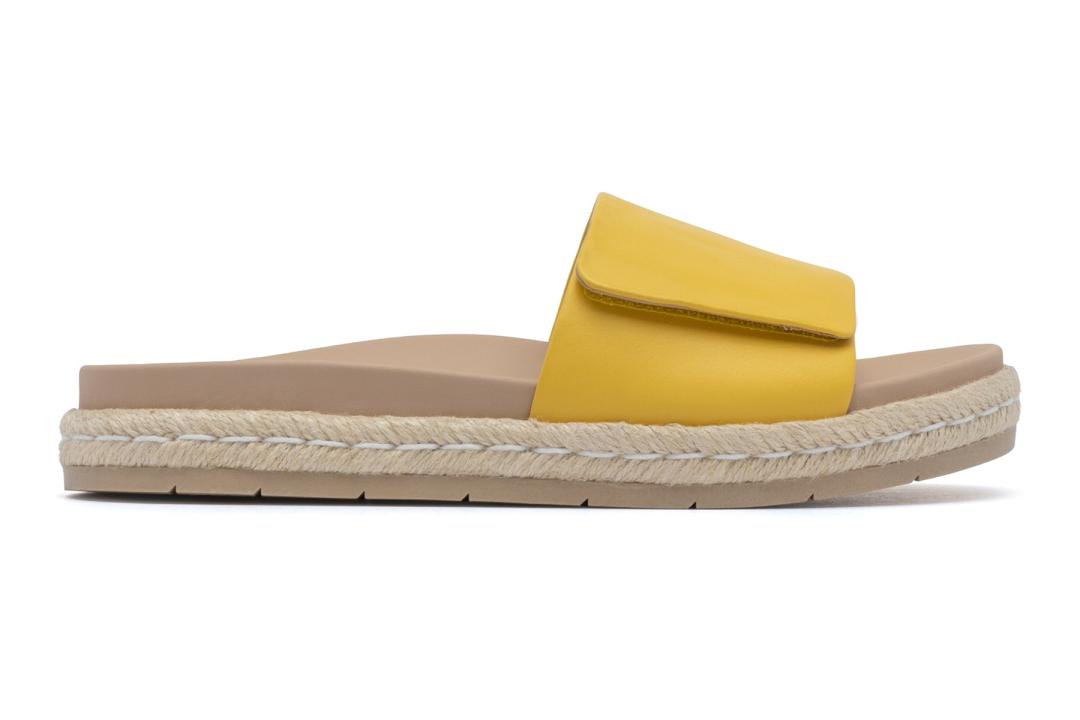 Isle Slide Yellow Leather | Women ABEO Footwear Sandals