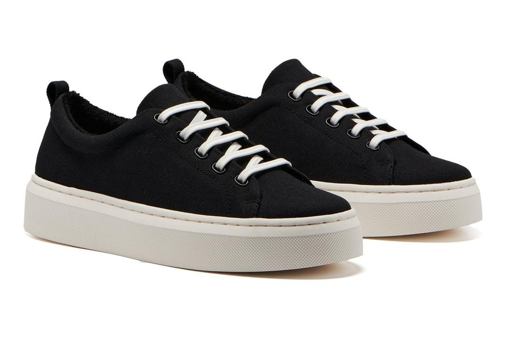 Jumpstreet Bungee Black Canvas | Women ABEO Footwear Sneakers