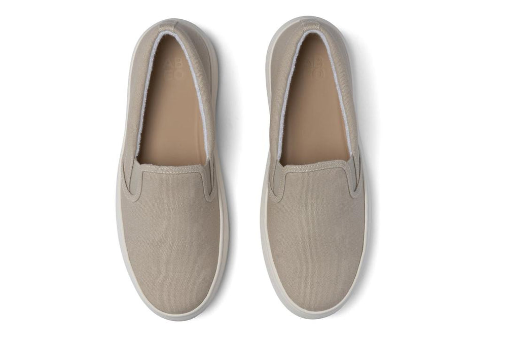 Jumpstreet Slip On Beige Canvas | Women ABEO Footwear Casual Shoes
