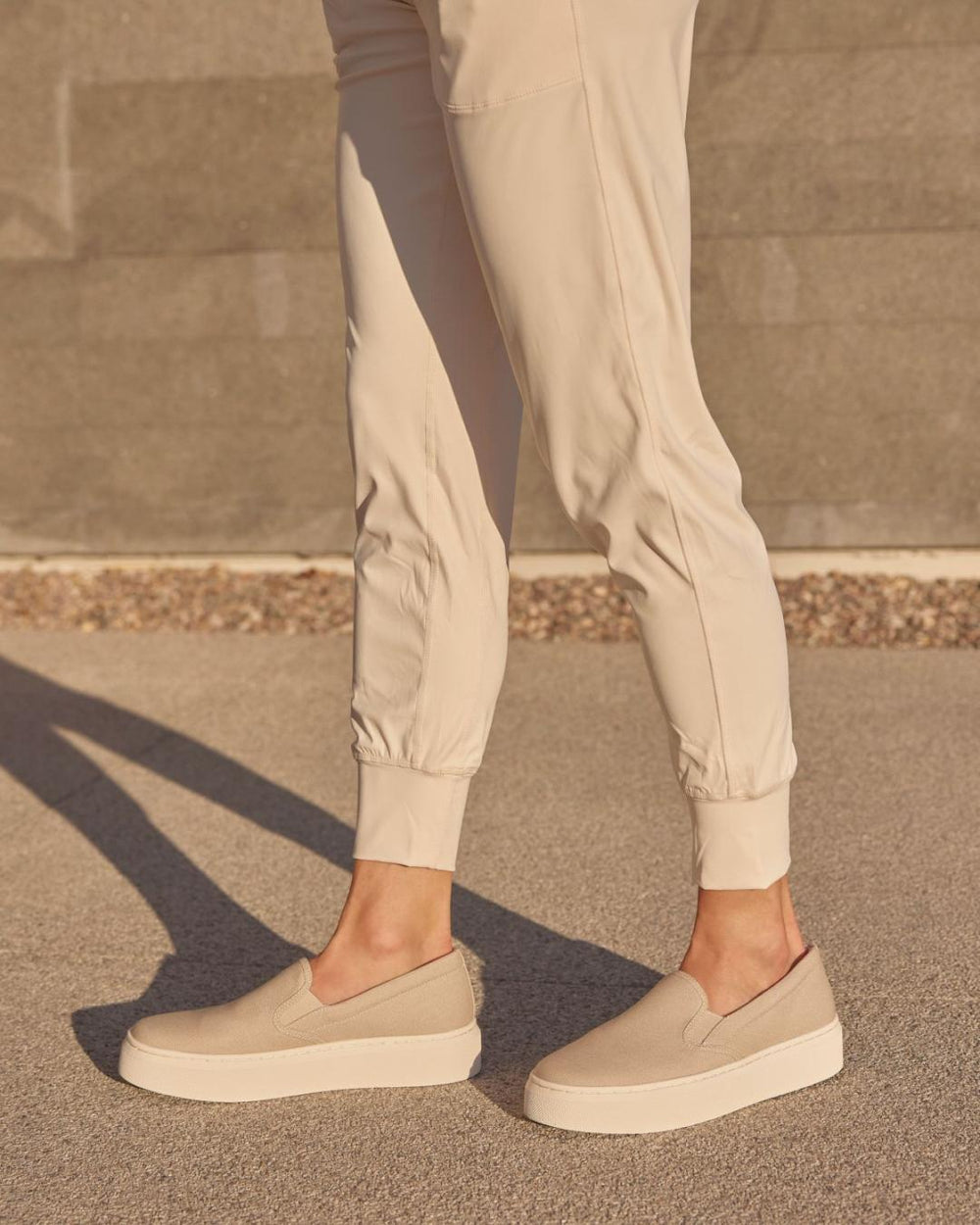 Jumpstreet Slip On Beige Canvas | Women ABEO Footwear Casual Shoes