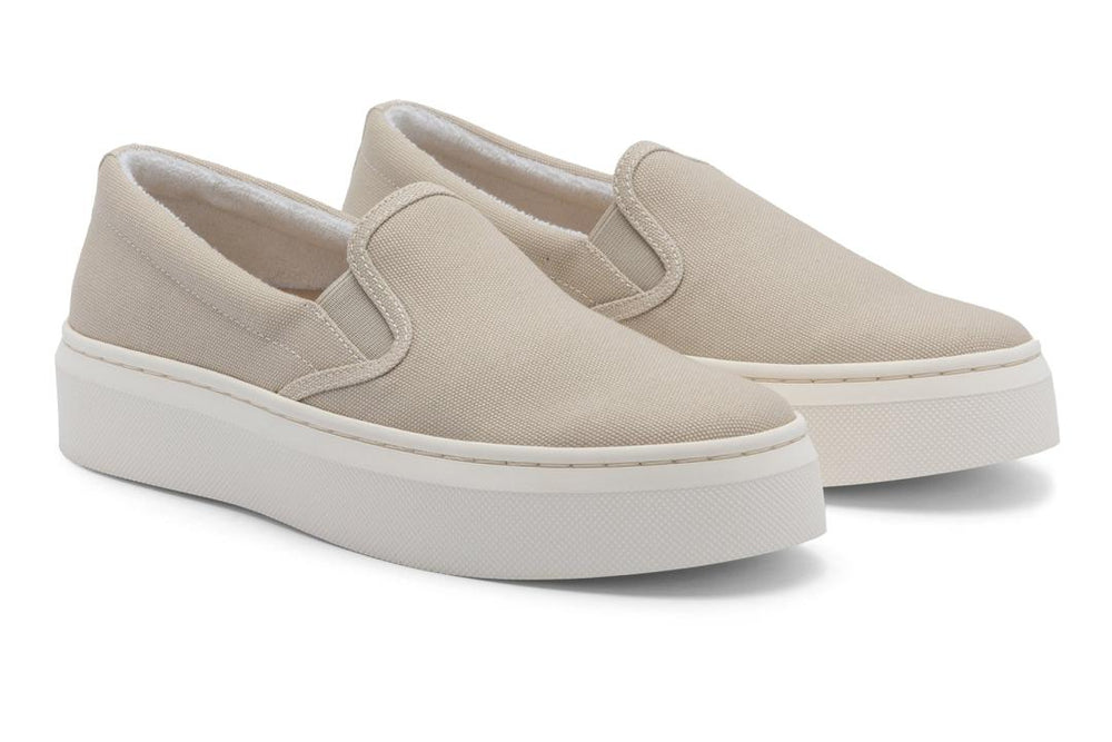 Jumpstreet Slip On Beige Canvas | Women ABEO Footwear Casual Shoes