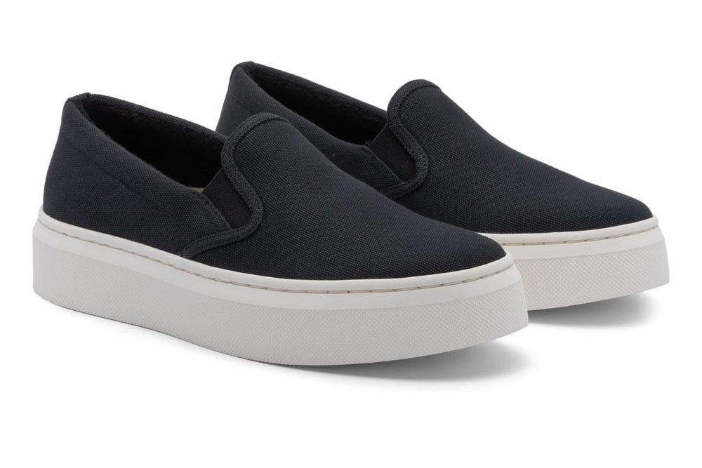 Jumpstreet Slip On Black Canvas | Women ABEO Footwear Casual Shoes