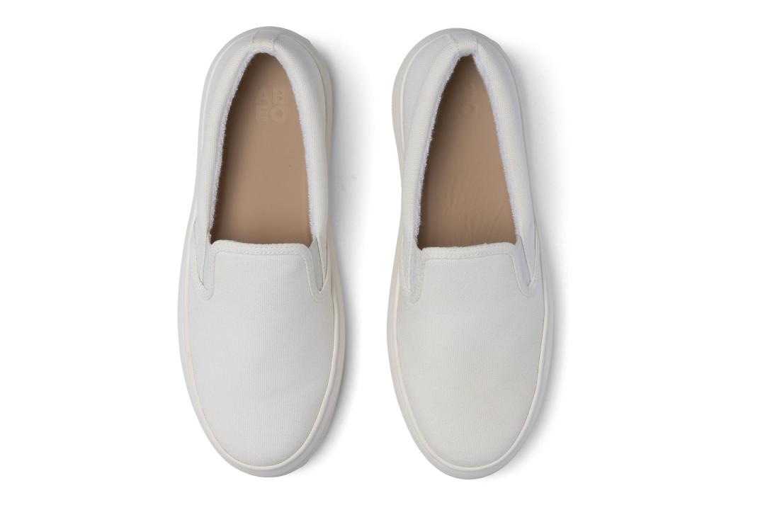 Jumpstreet Slip On White Canvas | Women ABEO Footwear Sneakers