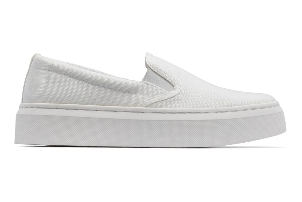 Jumpstreet Slip On White Canvas | Women ABEO Footwear Sneakers