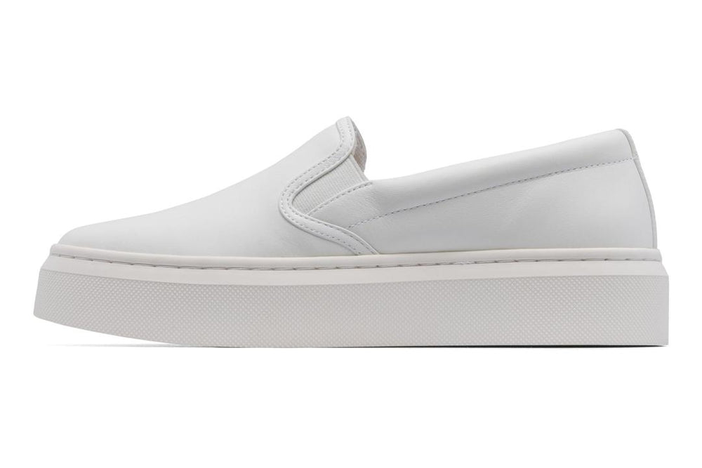 Jumpstreet Slip On White Leather | Women ABEO Footwear Casual Shoes