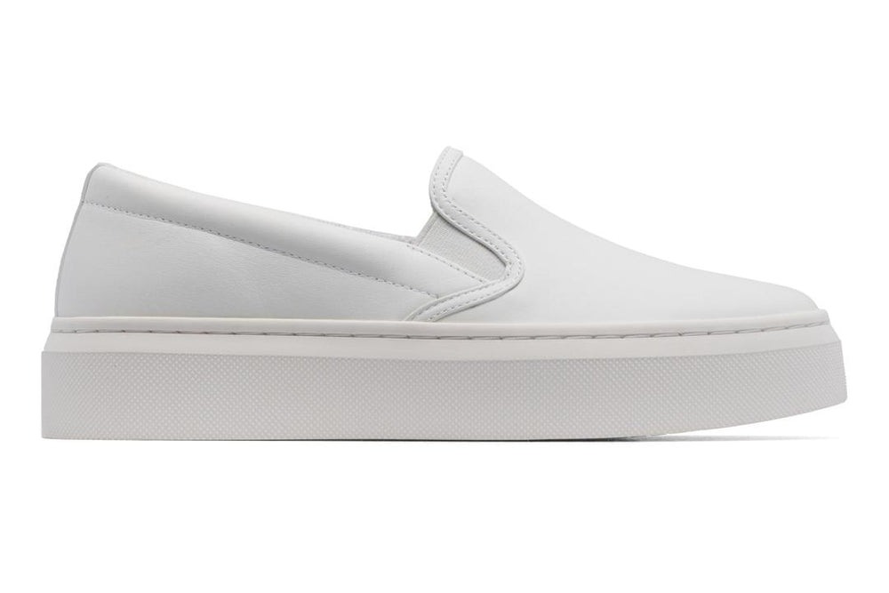 Jumpstreet Slip On White Leather | Women ABEO Footwear Casual Shoes