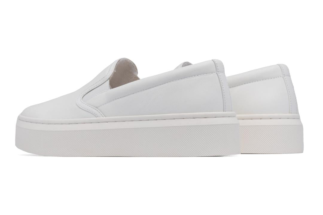 Jumpstreet Slip On White Leather | Women ABEO Footwear Casual Shoes