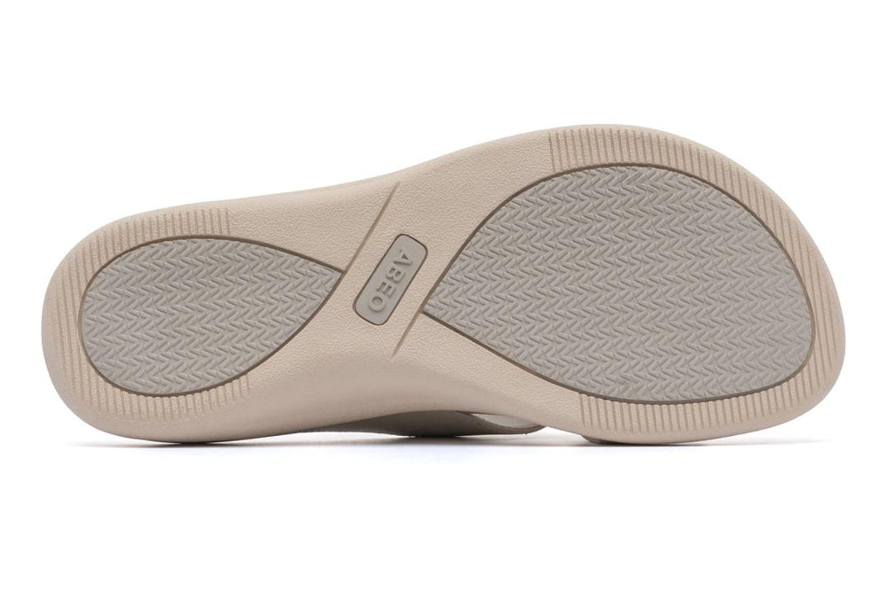 Laguna Slide Beige Leather | Women ABEO Footwear Sandals