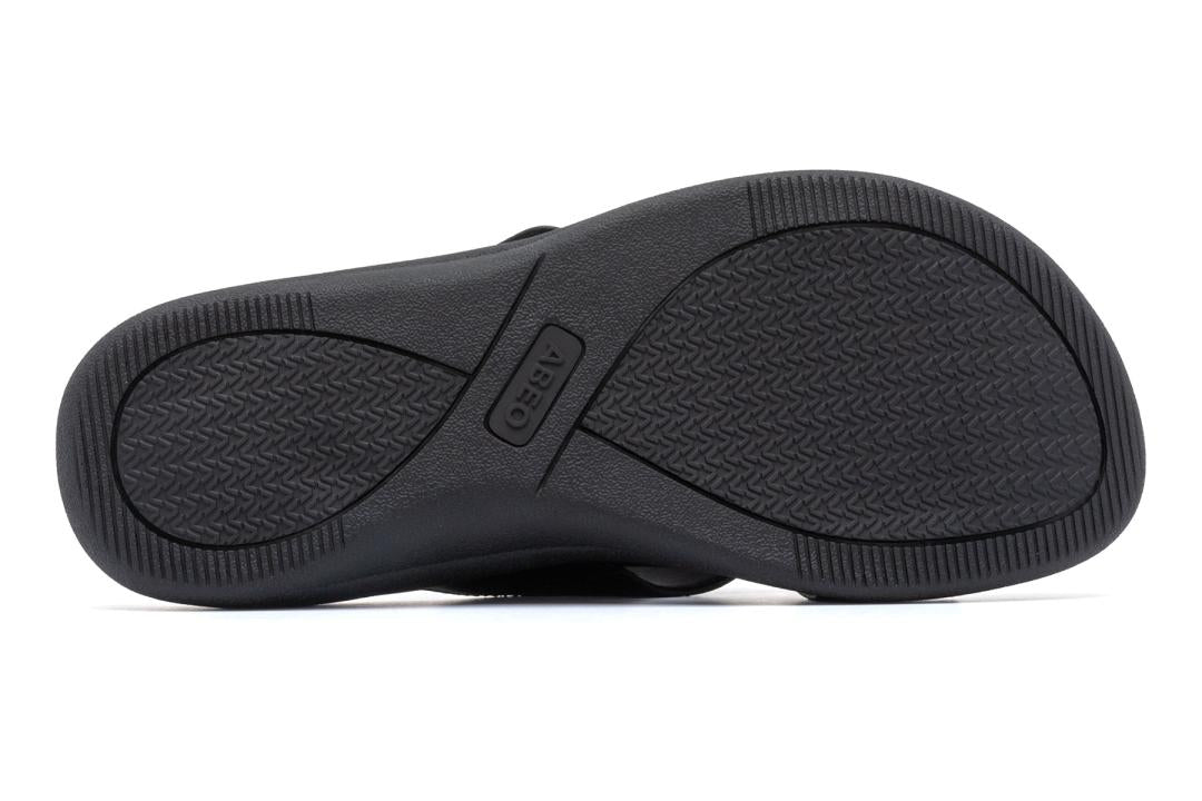Laguna Slide Black Leather | Women ABEO Footwear Sandals