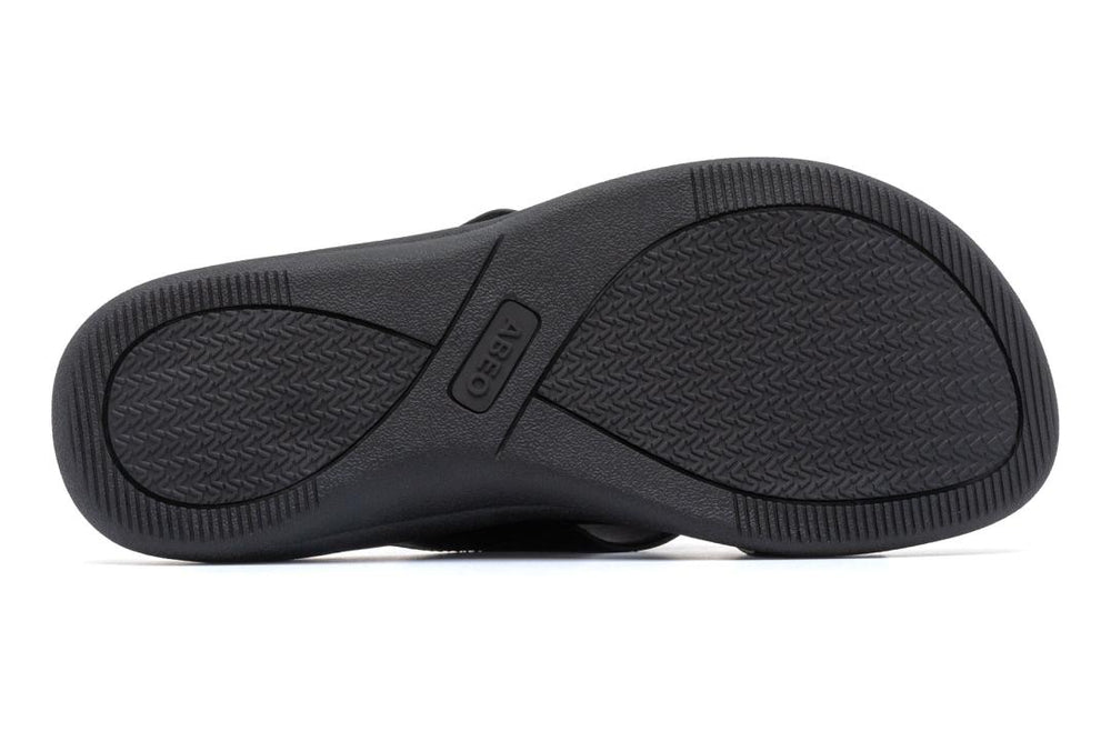 Laguna Slide Black Leather | Women ABEO Footwear Sandals