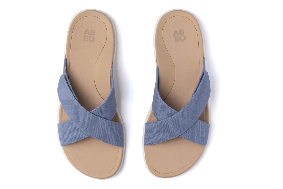 Laguna Slide Light Denim Canvas | Women ABEO Footwear Sandals