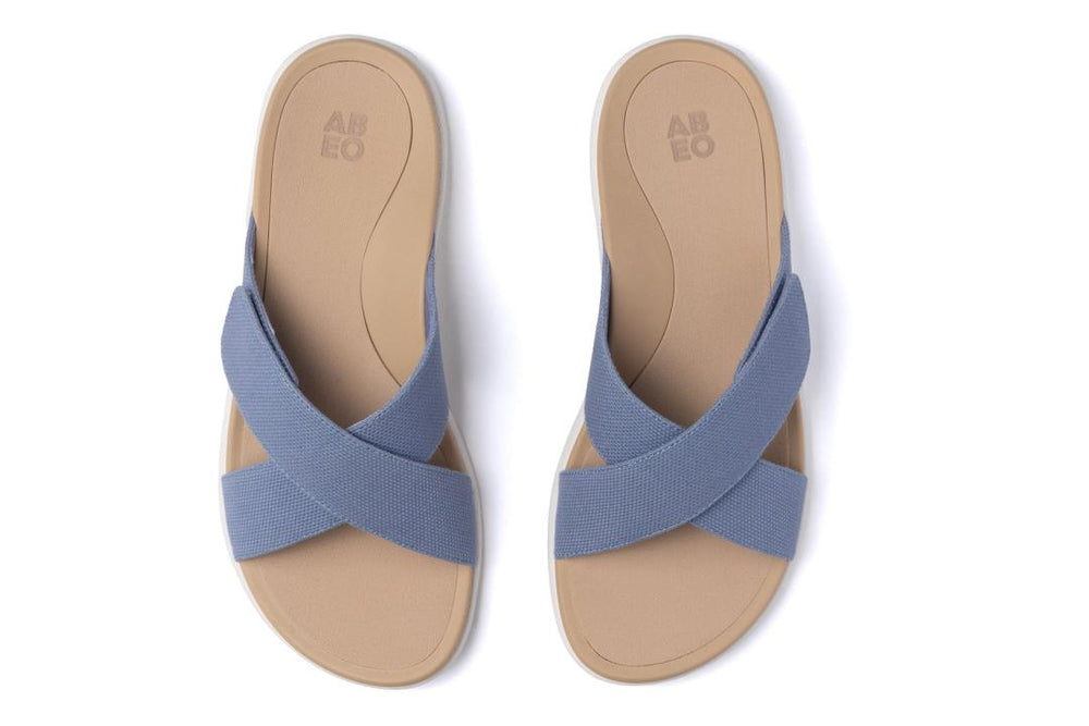Laguna Slide Light Denim Canvas | Women ABEO Footwear Sandals