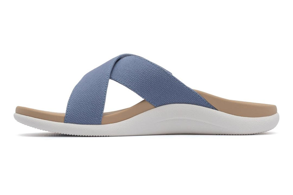 Laguna Slide Light Denim Canvas | Women ABEO Footwear Sandals