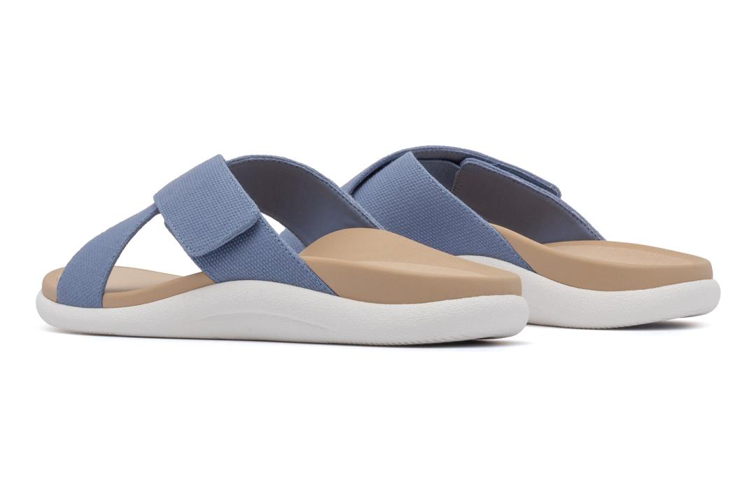 Laguna Slide Light Denim Canvas | Women ABEO Footwear Sandals