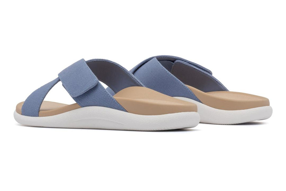 Laguna Slide Light Denim Canvas | Women ABEO Footwear Sandals
