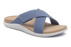 Laguna Slide Light Denim Canvas | Women ABEO Footwear Sandals